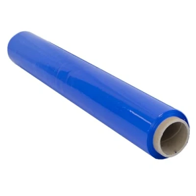 Afbeelding van OFITURIA Handmatige elastische folie voor industriële verpakking, 50 cm breed en tot 300 meter lengte, blauw