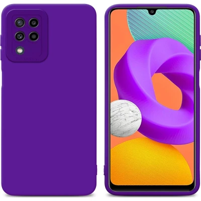 Afbeelding van Cadorabo Hoesje geschikt voor Samsung Galaxy M22 / M32 4G in Fluid DONKER PAARS Beschermhoes gemaakt van flexibel TPU silicone Cover Case