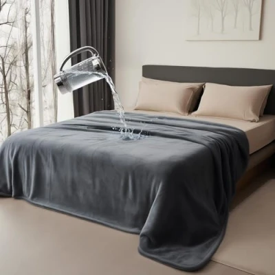 Afbeelding van Waterdichte Reversible Deken, Uitstekende Leakproof Beschermhoes voor Bed Matras, Sofa, Bank tegen Plas &amp; Spatten van Volwassenen, Babies, Honden, Huisdieren (Donkergrijs/Licht grijs, 102x152cm)