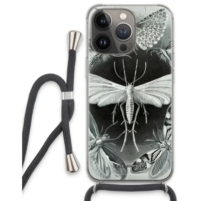 Afbeelding van Case Company® hoesje met Koord geschikt voor iPhone 13 Pro Haeckel Tineida Telefoonhoesje Zwart Extra Bescherming aan alle Kanten en Over de Schermrand