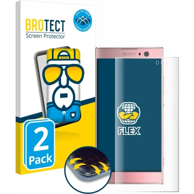 Afbeelding van BROTECT Screenprotector voor Sony Xperia XA2 / Dual Folie Beschermfolie transparant volledig dekking (2 Stuks)