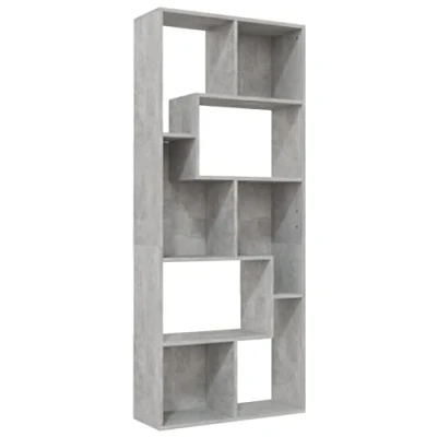 Afbeelding van vidaXL Boekenkast betongrijs 67x24x161 cm bewerkt hout