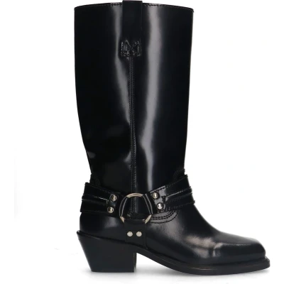 Afbeelding van Sacha Dames Zwarte leren biker boots Maat 37