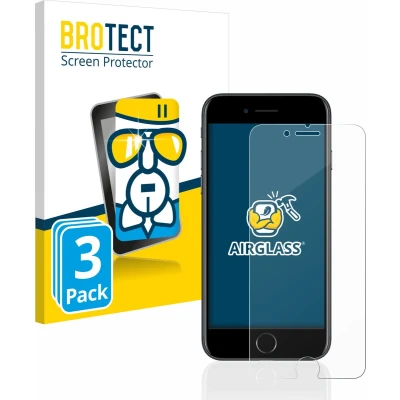 Afbeelding van BROTECT Screenprotector voor Apple iPhone 7 / 8 Folie Beschermfolie Beschermglas transparant (3 Stuks)