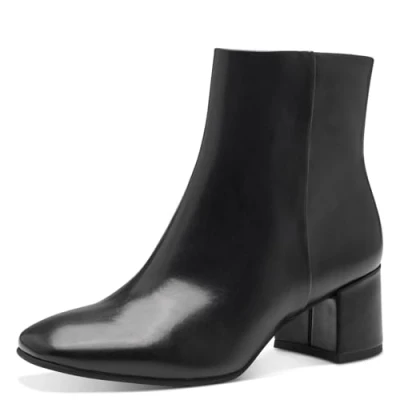Afbeelding van Marco Tozzi 2 25049 41 Enkellaarzen voor dames met ritssluiting, zwart.