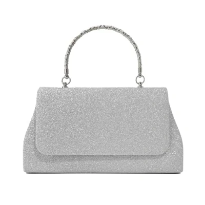 Afbeelding van RPAEOY Elegante clutch met pailletten voor dames, avondtas, schoudertas glinsterende ketting, handtas bal, bruiloft, cocktail, feest, zilver.