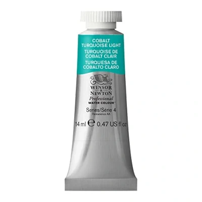 Image de Winsor &amp; Newton Aquarelle Professionnel Peinture Aquarelle, Haute Luminosité, Résistante à la Lumière, Qualité Archive, Tube de 14 ML, Couleur Turquoise Cobalt Clair ROW