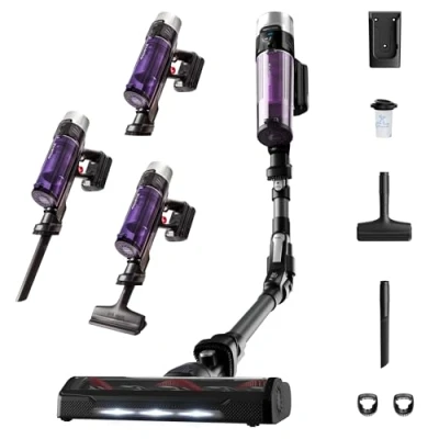 Image de ROWENTA Aspirateur balai sans fil, Tube flexible, Ultra léger, Autonomie 45 min, Kit allergie, X Force Flex 9.60 Allergy RH2038WO