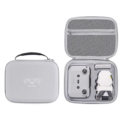 Afbeelding van Opbergtas voor DJI Mini2/Mini 2 SE, draagbare draagtas Mini2/2 SE harde schaal opbergdoos drone afstandsbediening en andere accessoires, grijs, grijs.