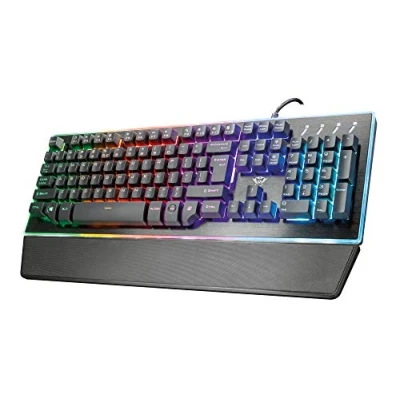 Afbeelding van Trust GXT 860 Thura USB QWERTY Italiaans zwart toetsenborden (bekabeld, USB, semi mechanisch, QWERTY, LED, zwart)