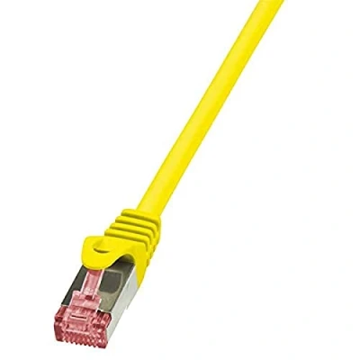 Afbeelding van LogiLink CQ2027S RJ45 Netwerkkabel, patchkabel CAT 6 S/FTP 0.50 m Geel Vlambestendig, Snagless 1 stuk(s)