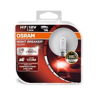 Afbeelding van Osram H7 Night Breaker Silver +100% 64210NBS Autolampen