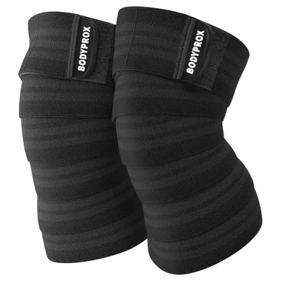 Afbeelding van Bodyprox Kniebeschermers voor kniebuigingen, gewichtheffen, beenpers en crosstraining, kniebrace dames heren, 2 stuks