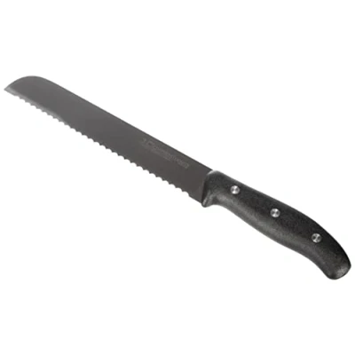 Afbeelding van 3 Claveles Broodmes, lijn DOMVS, roestvrij staal, handvat van zwart polypropyleen (20 cm 8 inch)