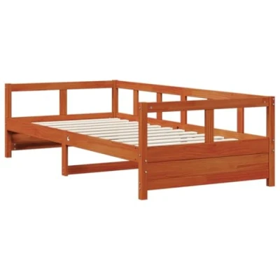 Afbeelding van Slaapbank 90x190 cm massief grenenhout wasbruin
