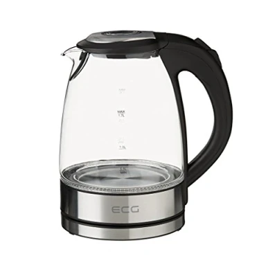 Afbeelding van ECG 1776 Waterkoker Glas 1,7 liter RVS