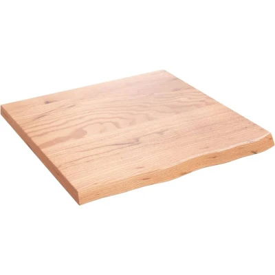 Afbeelding van vidaXL Wastafelblad 60x60x(2 4) cm behandeld massief hout lichtbruin