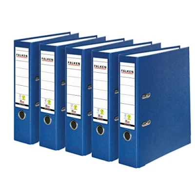 Afbeelding van Falken 3 of 5 mappen van kunststof, stuks breed, blauw