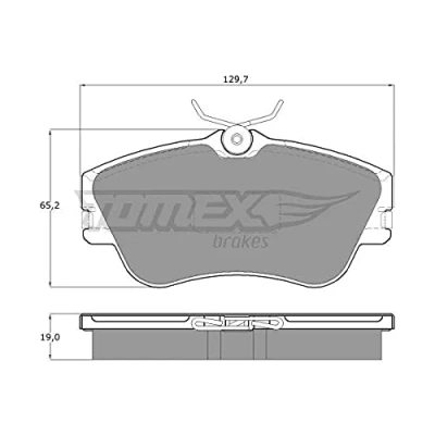 Afbeelding van TOMEX brakes TX 11 82 Remblokkenset Vooras VOLKSWAGEN: Transporter 4 Bus, 4,