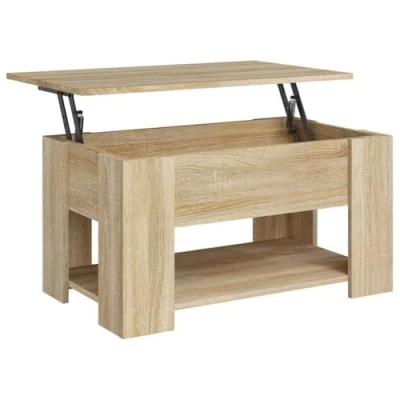 Afbeelding van vidaXL Salontafel, Sonoma eik, 79 x 49 41 cm, bewerkt hout