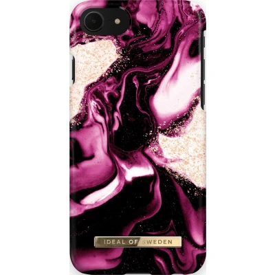 Afbeelding van Ideal of Sweden Fashion Case iPhone 8/7/6/6s/SE Golden Ruby Marble