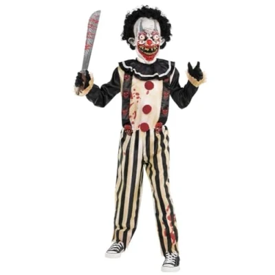 Afbeelding van amscan CAT01 Kostuum voor kinderen, clown moordenaar, 12 14 jaar