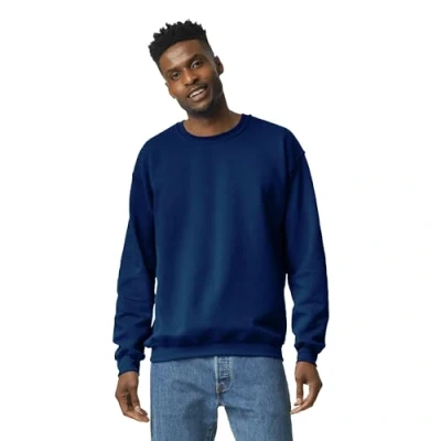 Afbeelding van Gildan heren fleece ronde hals sweatshirt Style G18000 sweatshirts (1 stuk), Navy Blauw