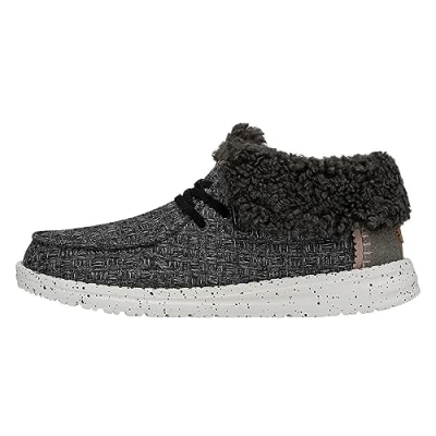 Afbeelding van Hey Dude Fold Stitch Cozy Mocassin dames, zwart.