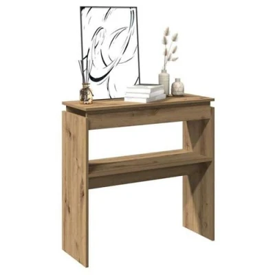 Afbeelding van vidaXL Wandtafel 102x30x80 cm bewerkt hout artisanaal eikenkleur
