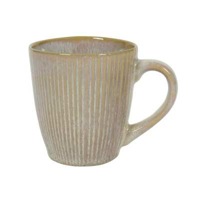Afbeelding van Cookinglife Mokken Coastal Lines Ocean Beige 340 ml 6 Stuks