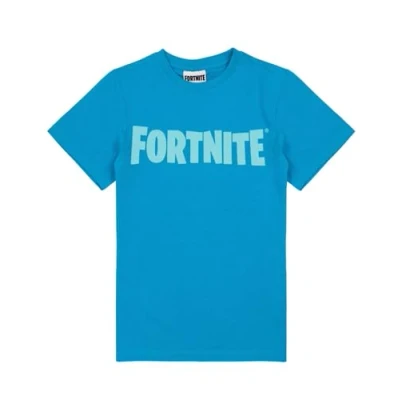 Afbeelding van Fortnite Logo Boys T shirt met korte mouwen Zwart, Blauw
