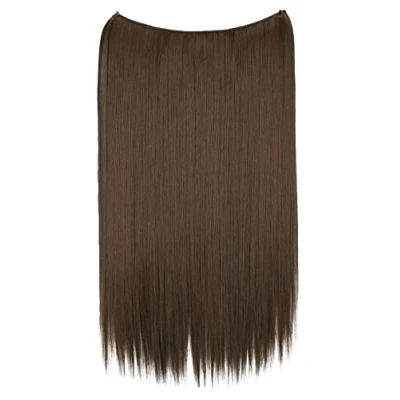 Afbeelding van CAISHA 50 cm, 1 streng, met elastische band, haarverlenging, glad, hittebestendig, reflecties, bruin zwart E122