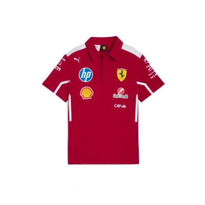 Afbeelding van Puma Scuderia Ferrari HP 2025 TEAM Youth Poloshirt voor kinderen, Maat: 152, Dark cherry