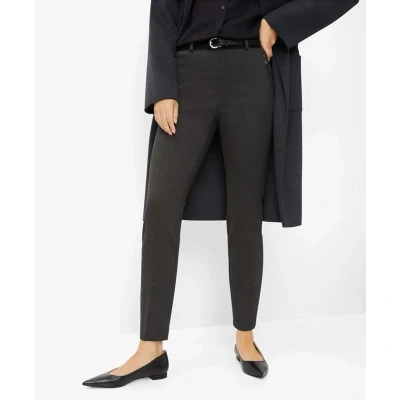Afbeelding van Raphaela by Brax Stoff Broek, Dames, Maat: 48, Anthrazit
