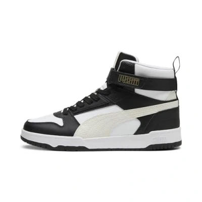 Afbeelding van Puma RBD GAME Unisex Sneakers hoog, Maat: 44.5, White/black/vapor gray Leer en imitatieleer
