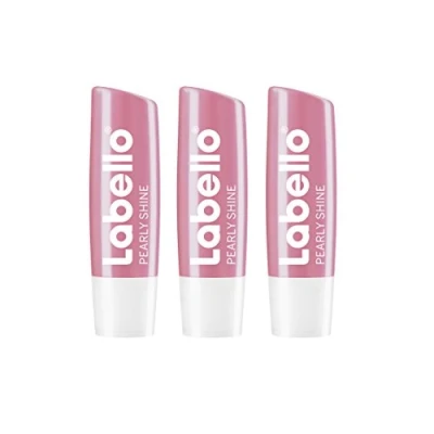 Afbeelding van Labello Pearl &amp; Shine lippenbalsem, glanzend, 3 stuks