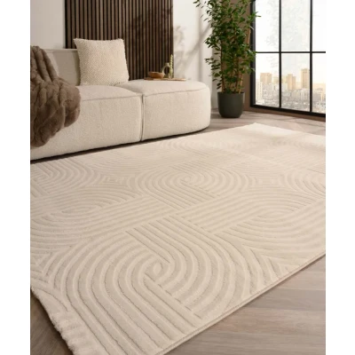 Afbeelding van Scadinavisch Vloerkleed Serene Vidda Crème 160x230 Cm