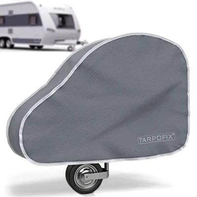 Afbeelding van Tarpofix® Disselkap met dubbele kliksluiting universele caravan disselafdekking in grote uitvoering trekhaak afdekking hoes voor aanhanger anti slingerkoppeling &amp; kastslot