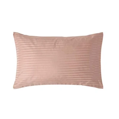 Afbeelding van Homescapes kussensloop 48 x 74 cm met satijnen strepen taupe beige, draaddichtheid 330