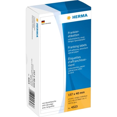 Afbeelding van HERMA Frankeeretiket. enkel 157x40 mm 500 St.