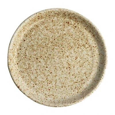 Afbeelding van Olympia Canvas ronde borden met smalle rand crème 18cm (6 stuks)