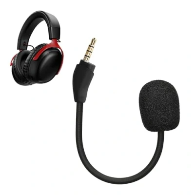 Afbeelding van kwmobile microfoon voor gaming headset geschikt Kingston HyperX Cloud III 10 cm In zwart