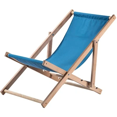 Afbeelding van KADAX Ligstoel, inklapbaar, beukenhout, belastbaar tot 120 kg, blauw
