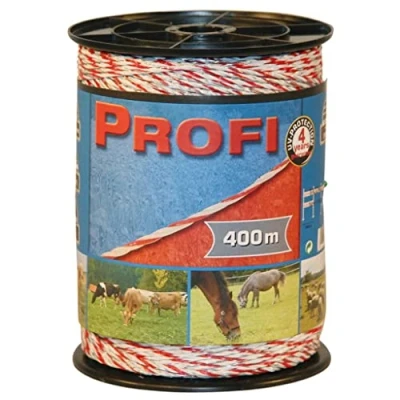 Afbeelding van Profi afrasteringsdraad 6x0,30 TriC, 400m, wit/rood
