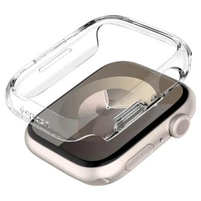 Afbeelding van Spigen Apple Watch 7/8 hoesje Thin Fit 45mm Transparant