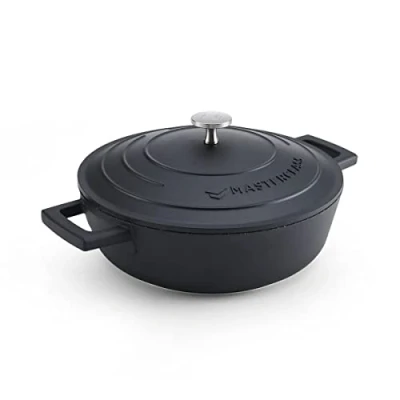 Afbeelding van Braadpan, Laag, Gietaluminium, 24 CM, 2.5 L, Zwart MasterClass