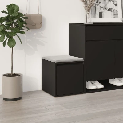 Afbeelding van Opbergbox met lade 40,5x40x40 cm bewerkt hout grijs sonoma eik
