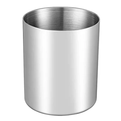 Afbeelding van Zilveren pennenhouder voor kantoor, 304 roestvrij staal, potloodhouder, make upborstelhouder, schrijfwaren organizer