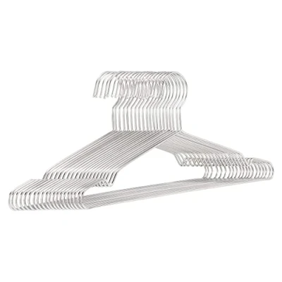 Image de Amazon Basics Lot de 20 cintres en acier inoxydable, chrome