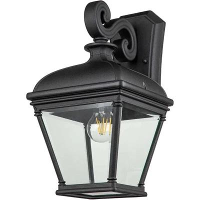 Afbeelding van Elstead Lighting LED Wand Buitenlamp Bayview 1X E27 Max 60W IP44 Dimbaar Black